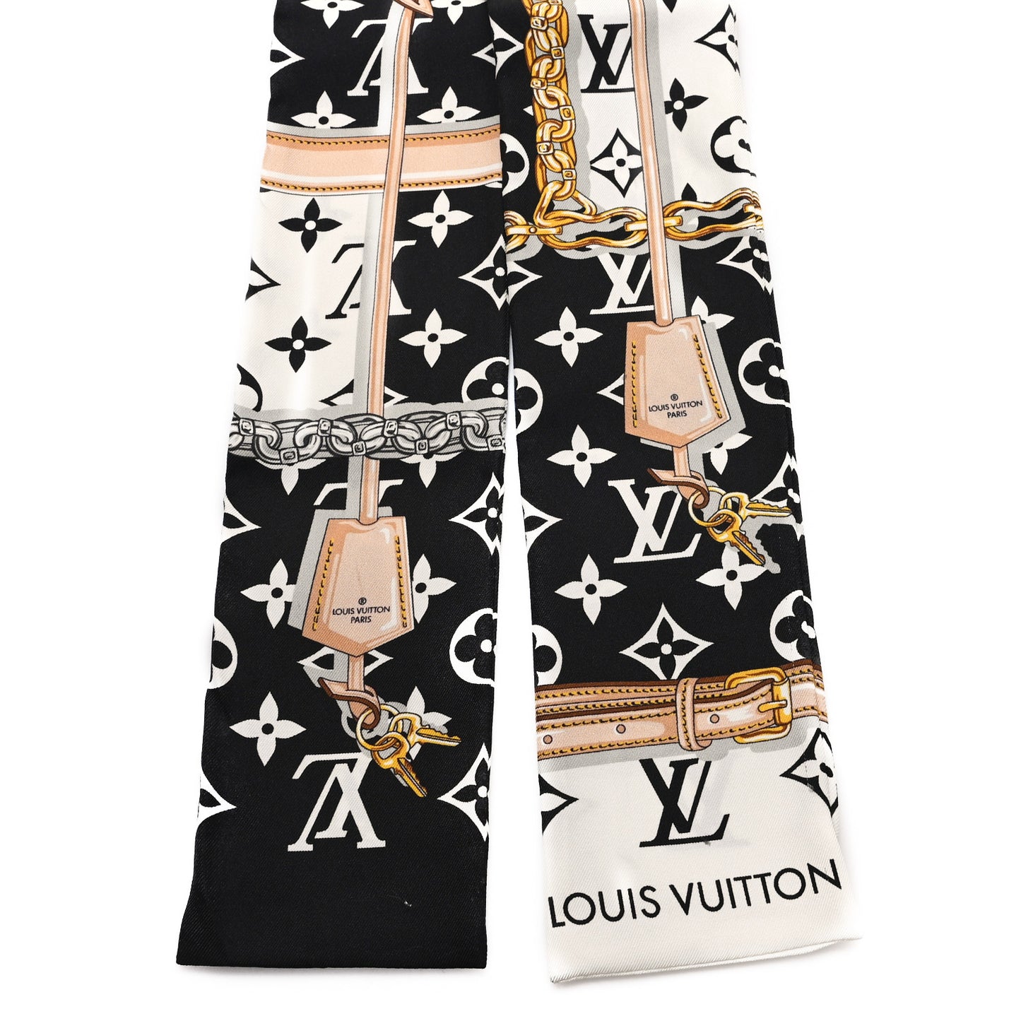 Silk Monogram Confidential Bandeau Black