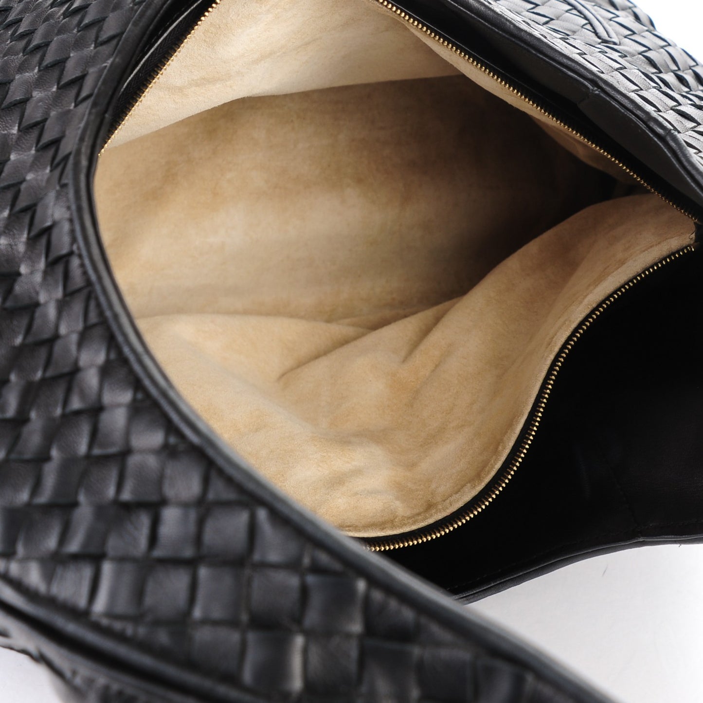 Nappa Intrecciato Ball Hobo Nero Black