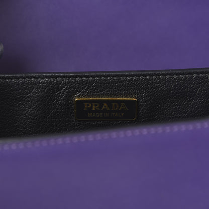 Prada City Calf Saffiano Cahier Bag Viola Black 8 of 9
