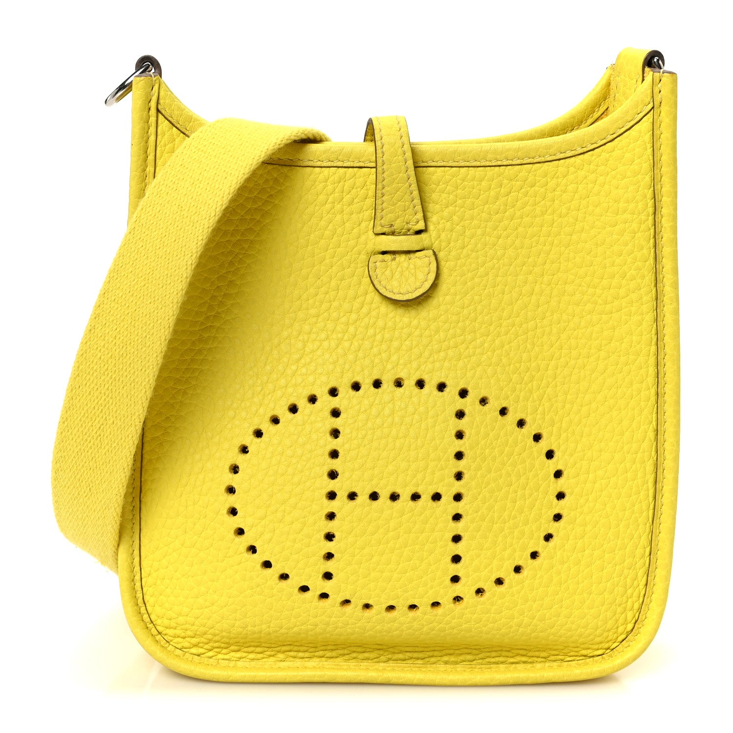 Hermes Taurillon Clemence Evelyne TPM Lime 1 of 11