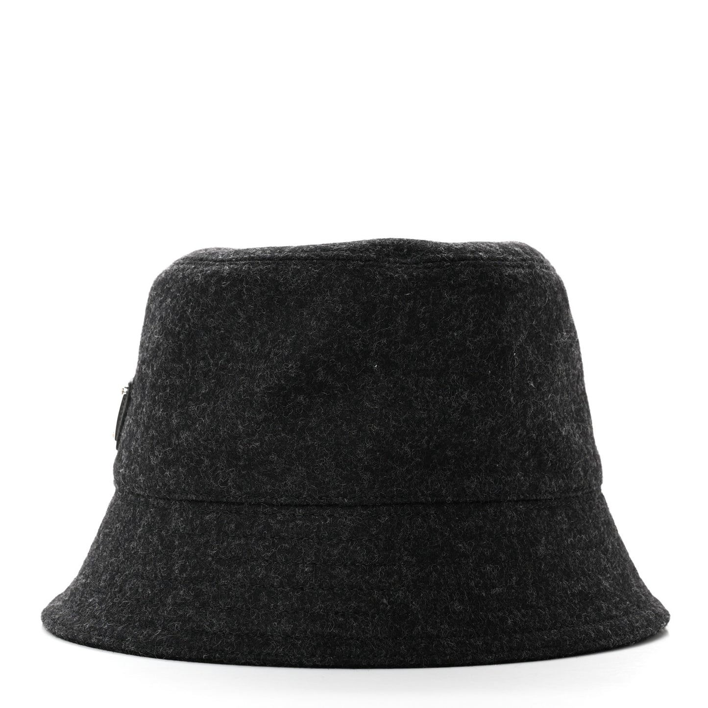 Authentic Loden Wool Metal Triangle Logo Bucket Hat M Anthracite