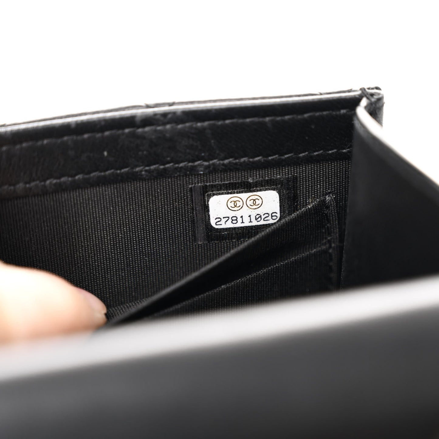 Lambskin Quilted Mini Trendy CC Chain Wallet Black