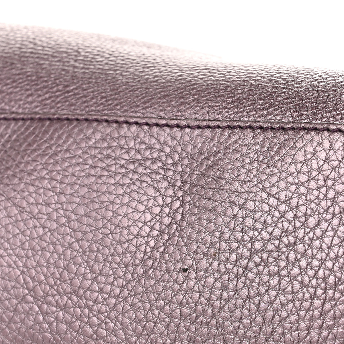 Gucci Metallic Pebbled Calfskin Medium Soho Chain Shoulder Bag Purple 11 of 13