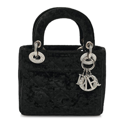 Christian Dior Velvet Crystal Mini Lady Dior Black 1 of 10