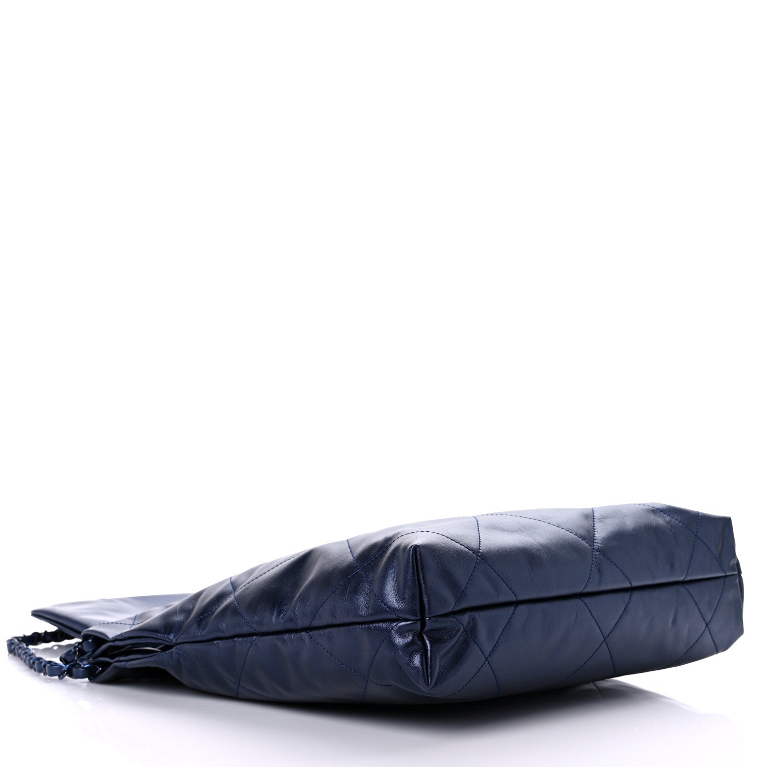 Chanel Metallic Calfskin Quilted Small Chanel 22 Navy Blue 5 of 11