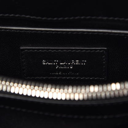 Saint Laurent Calfskin Y Quilted Monogram Small Loulou Chain Satchel Black 8 of 9