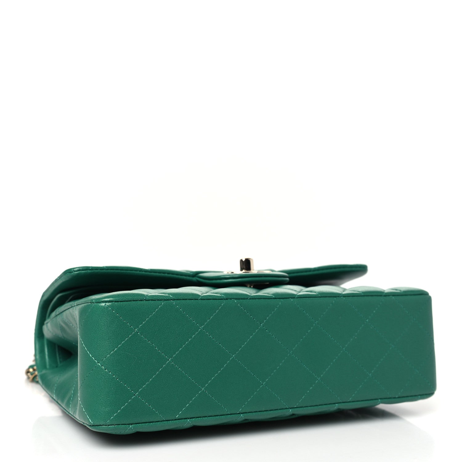 Chanel Lambskin Quilted Small Double Flap Green 4 of 11
