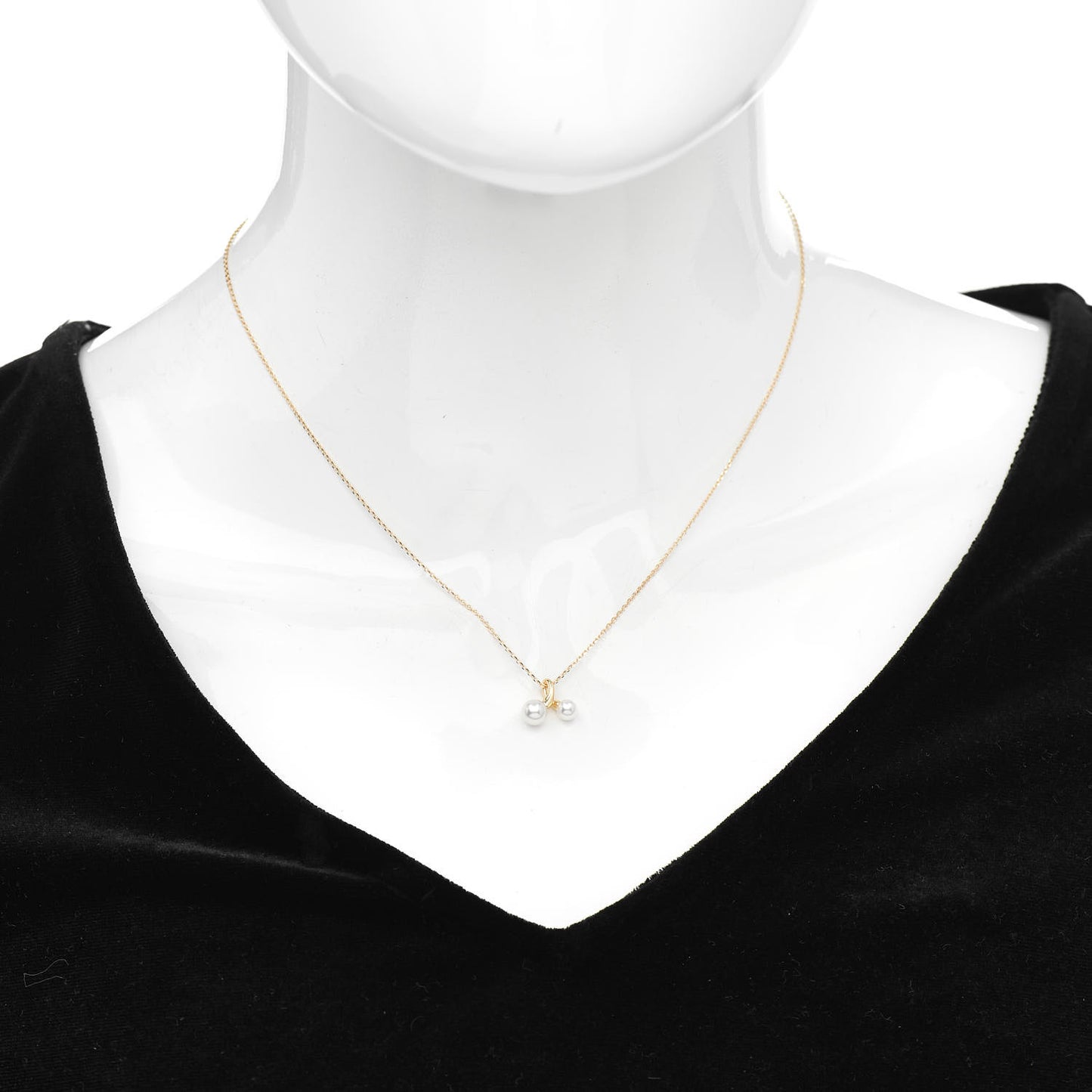 18K Yellow Gold Akoya Pearl 4-5mm Pendant Necklace