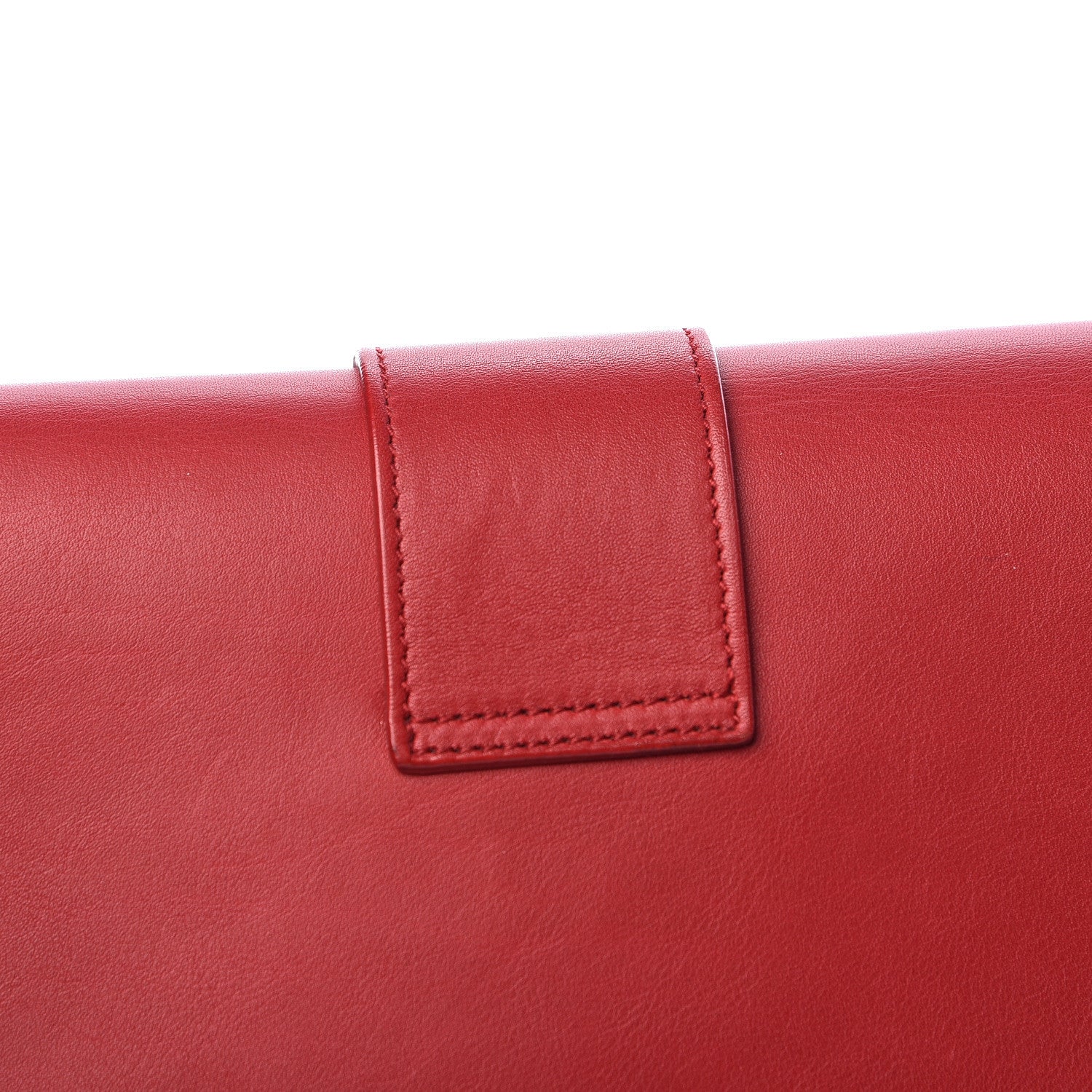 Saint Laurent Calfskin Classic Y Ligne Clutch Red 13 of 15