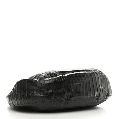 Nancy Gonzalez Crocodile Hobo Black 4 of 9