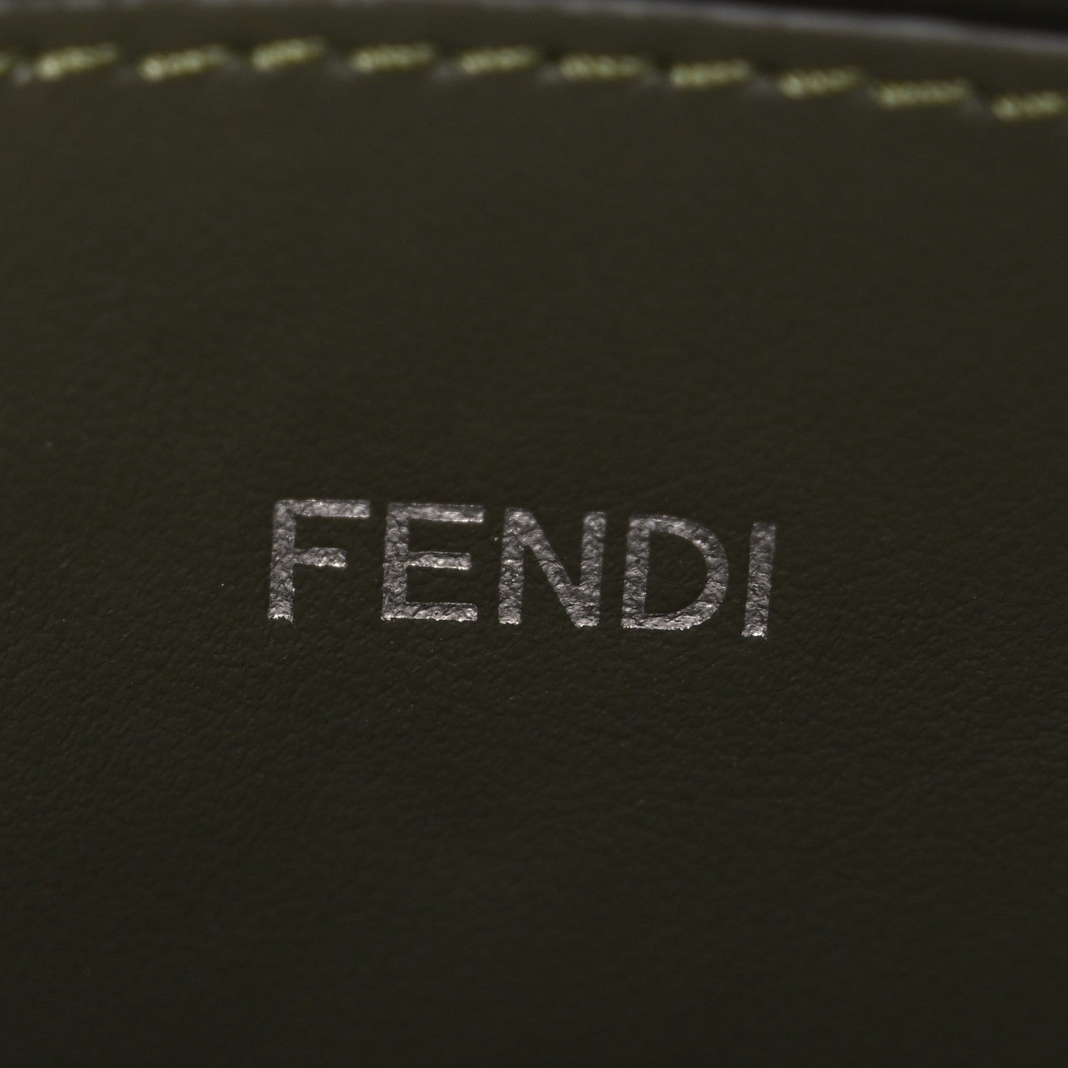 Fendi Cuoio Romano Vitello Cover Bi-Color Peekaboo I See U X Cross Satchel Ghiaia Oliva 7 of 11