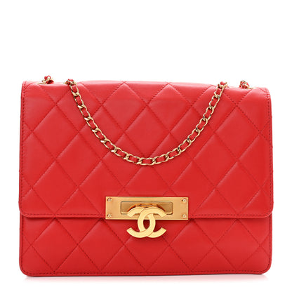 Chanel Lambskin Quilted Medium Golden Class Flap Red 1 of 10