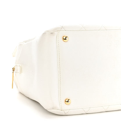 Chanel Caviar Quilted Petit Timeless Tote PTT White 8 of 14