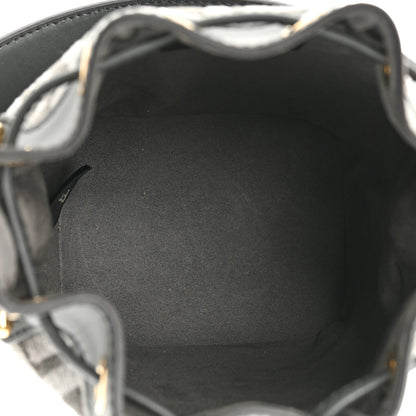 Fendi Chenille Vitello King FF Mini Mon Tresor Bucket Bag Antracite Asfalto 5 of 9