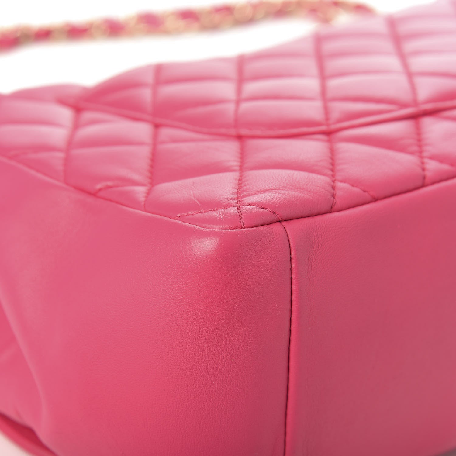 Chanel Lambskin Quilted Jumbo Mademoiselle Chic Flap Fuchsia 13 of 15