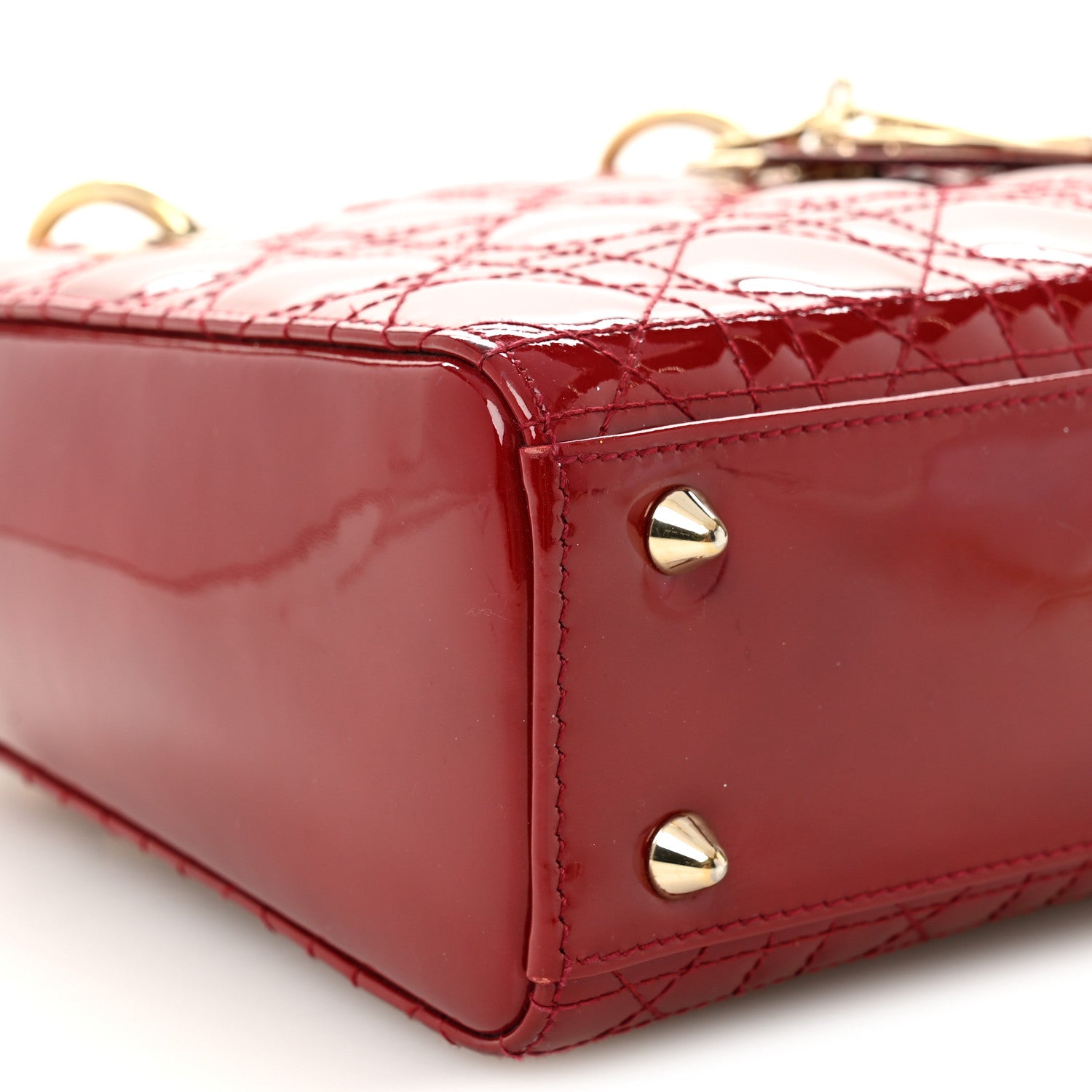 Christian Dior Patent Cannage Small Lady Dior Cherry Red 1867908