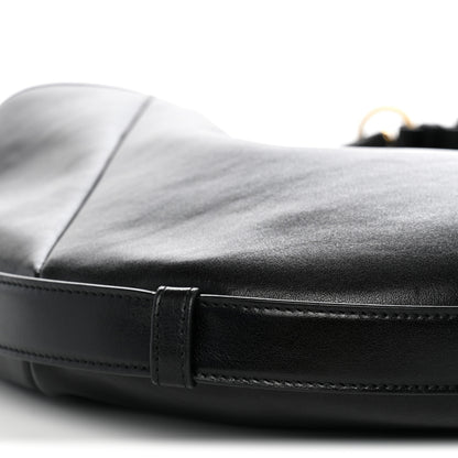 Saint Laurent Calfskin Mombasa Shoulder Bag Black 9 of 10