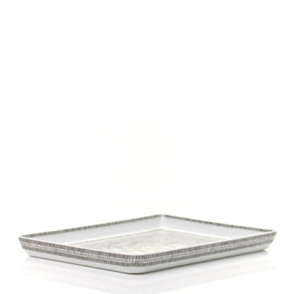 Hermes Porcelain Mosaique Au 24 Sushi Plate Platine 5 of 6