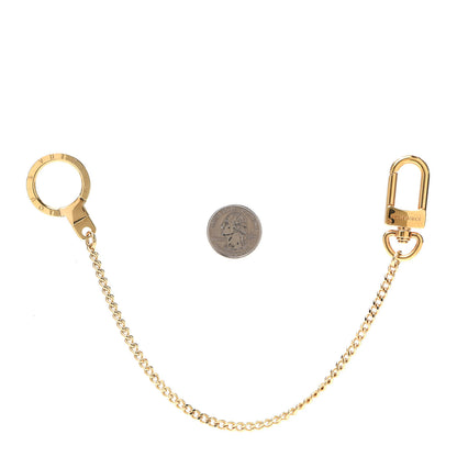 Louis Vuitton Metal Pochette Extender Key Ring Chain Gold 2 of 2