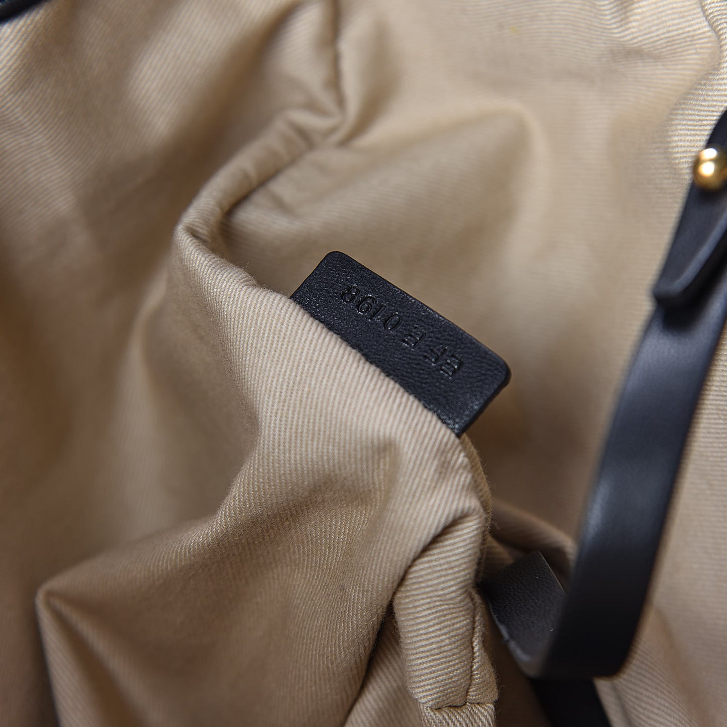 Rubber Effect Canvas Quilted Duo Shopper Tote Black