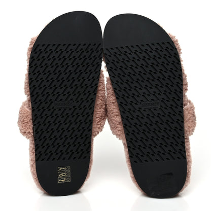 Hermes Woolskin Womens Chypre Sandals 40 Bois De Santal 5 of 8