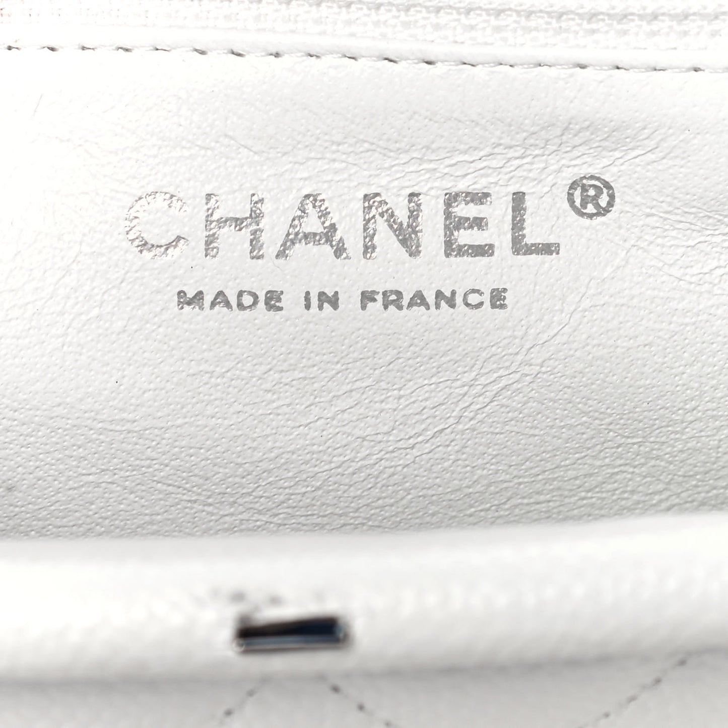Caviar Quilted Timeless Clutch White