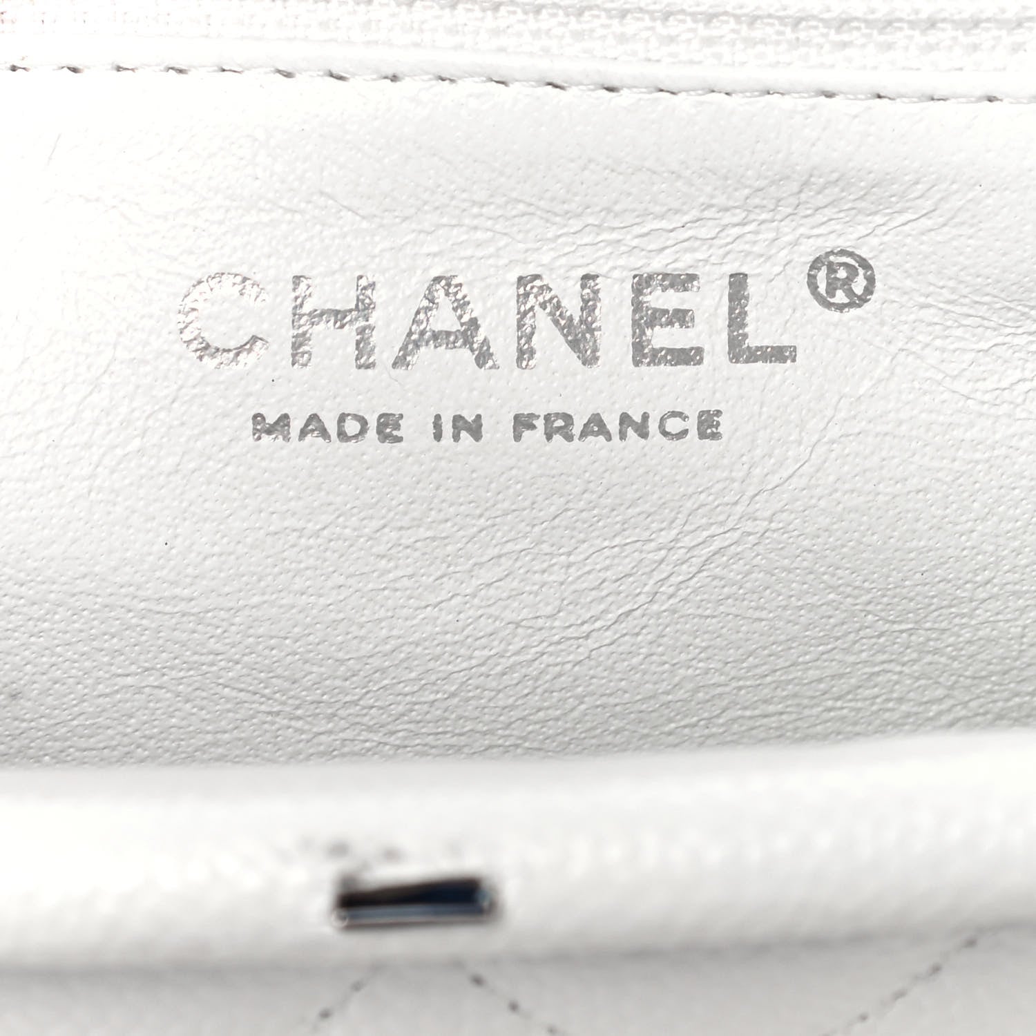 Chanel Caviar Quilted Timeless Clutch White 6 of 10