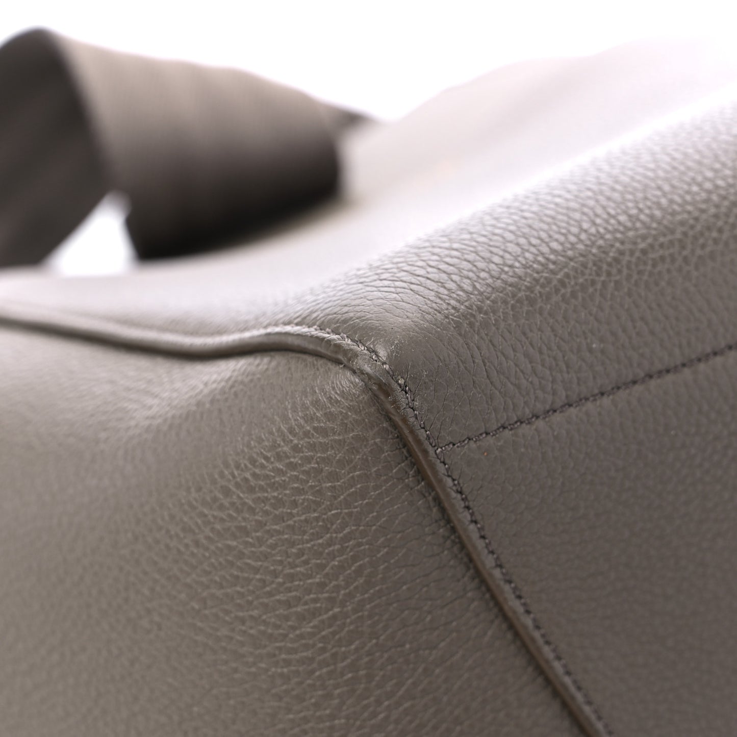 Soft Grained Calfskin Sangle Bucket Bag Taupe