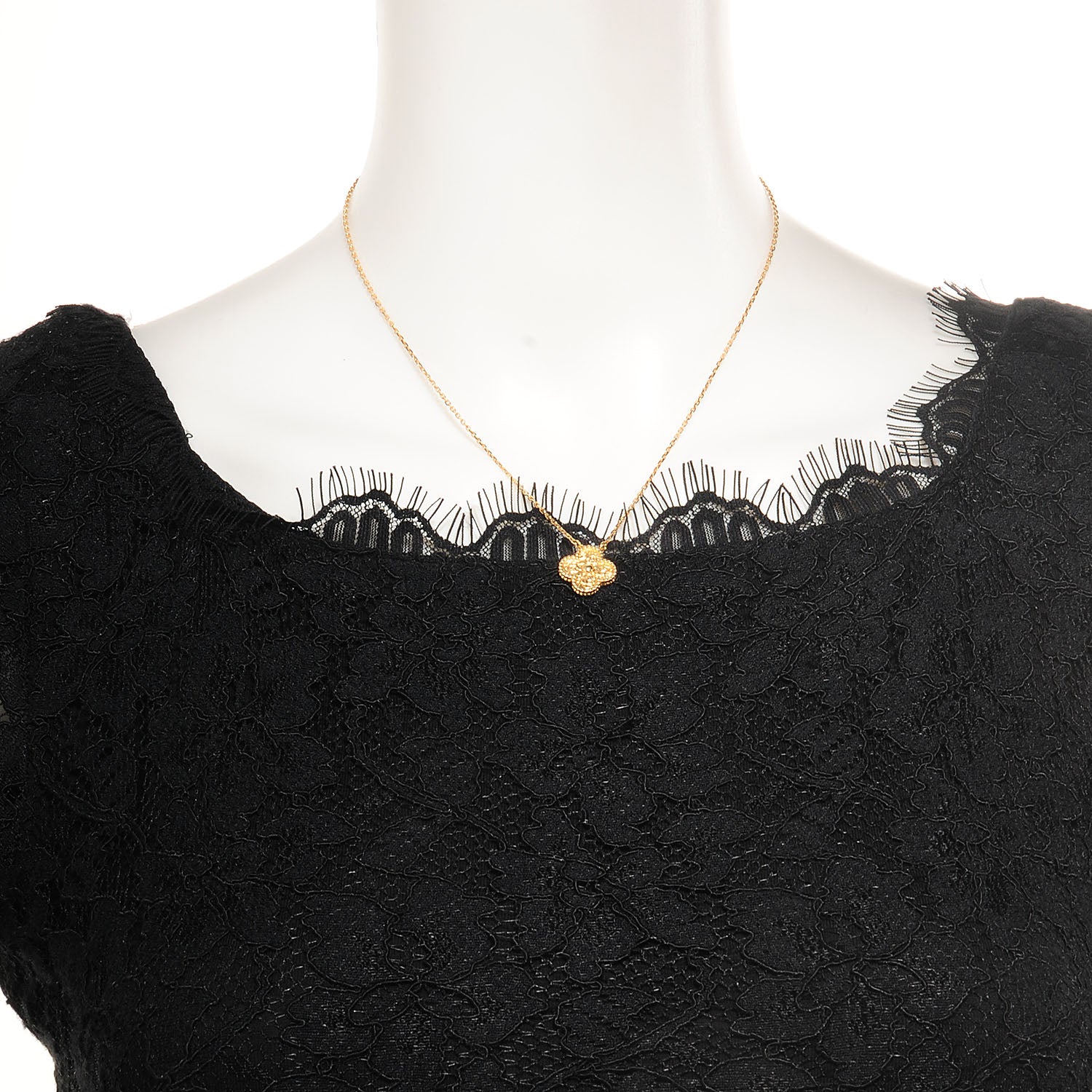 Van Cleef & Arpels 18K Yellow Gold Vintage Alhambra Pendant Necklace 2 of 7
