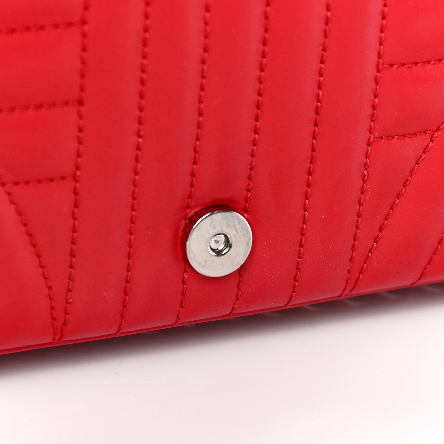 Prada Soft Calfskin Impunture Diagramme Medium Chain Flap Shoulder Bag Fuoco 12 of 12
