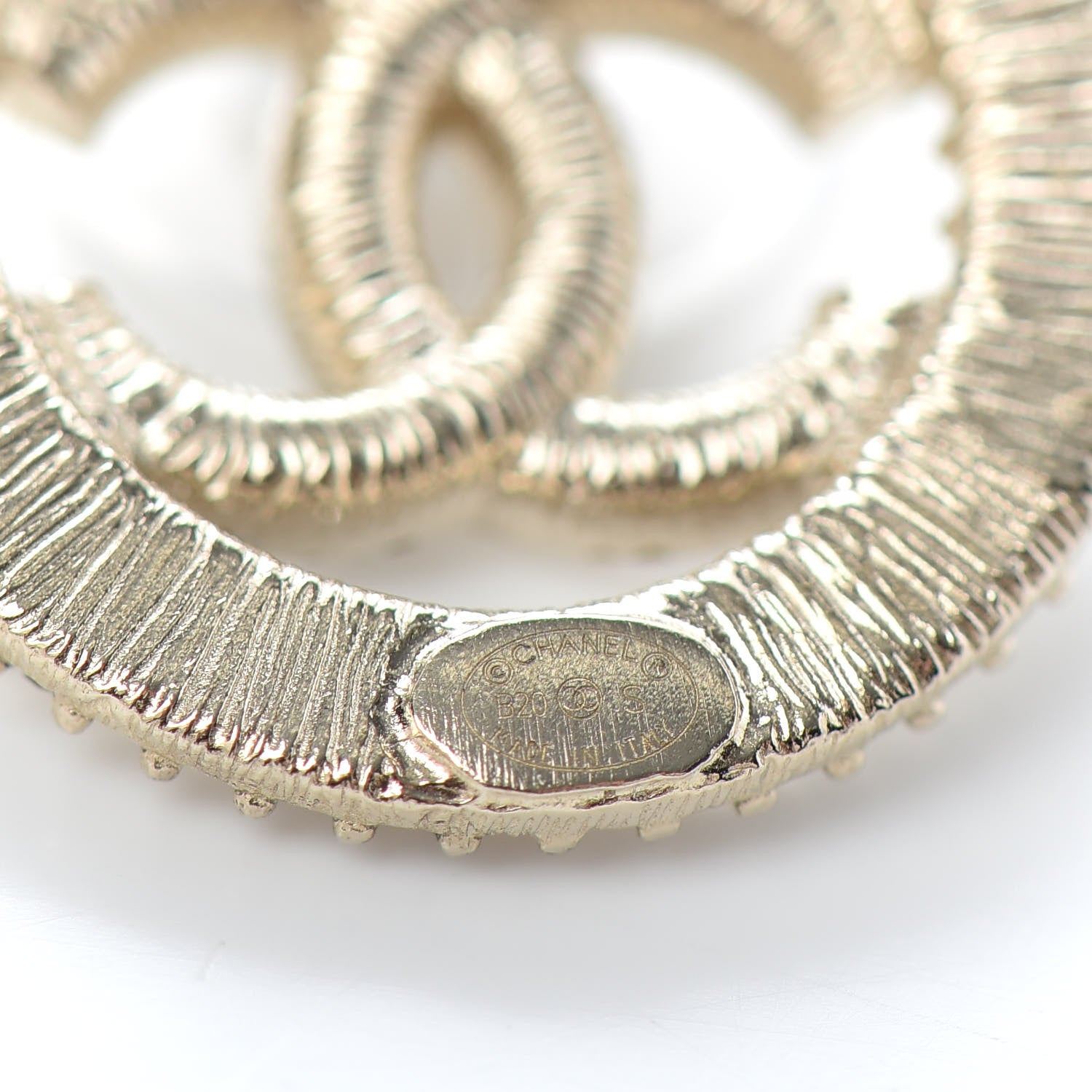 Chanel Crystal CC Vendome Round Earrings Gold 4 of 4