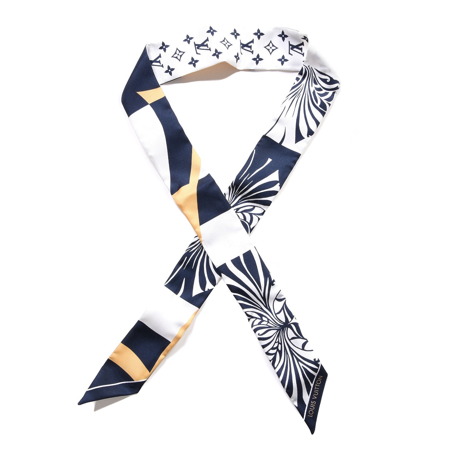Silk Graphic Monogram Blason BB Bandeau Blue