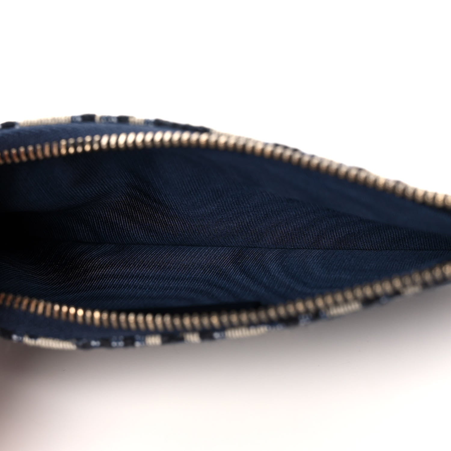 Christian Dior Oblique Saddle Chain Long Wallet Blue 8 of 12
