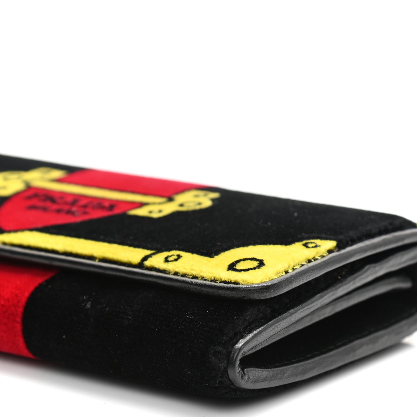 Velluto Ricamo Cahir Chain Wallet Black