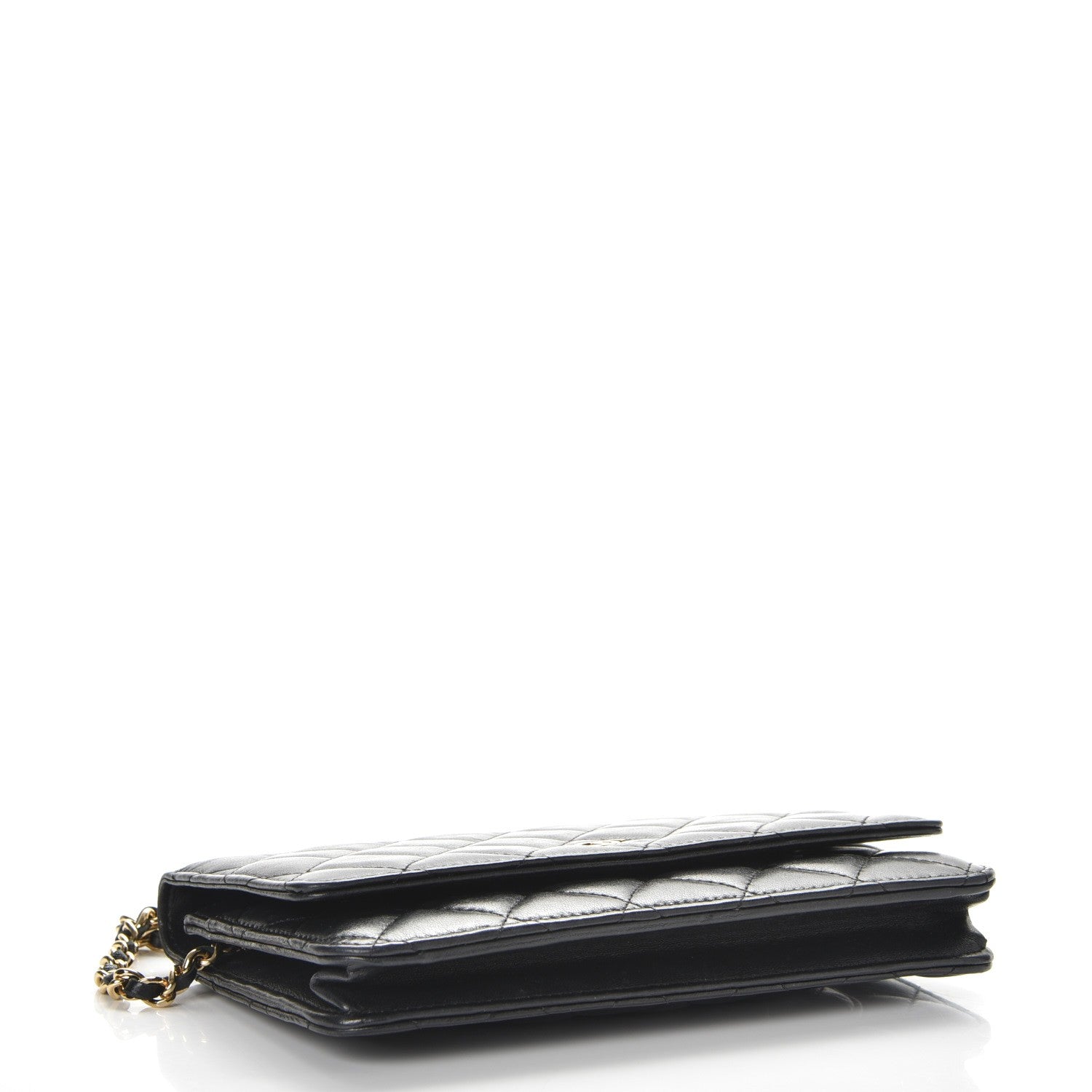 Chanel Lambskin Quilted Wallet On Chain WOC Black 4 of 9