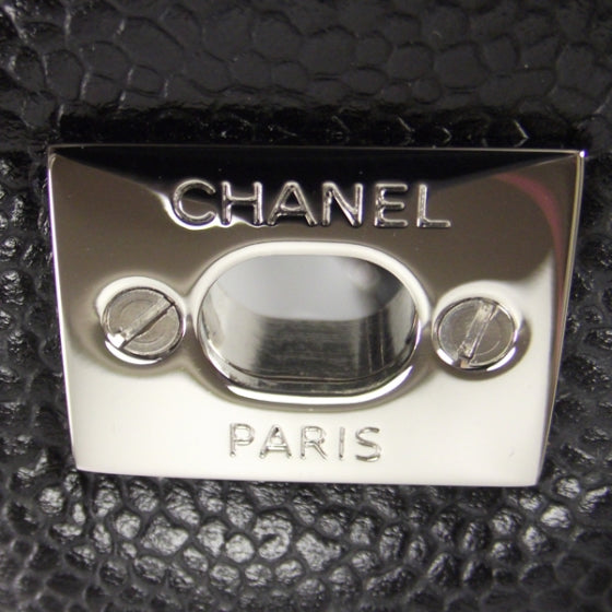 Caviar Jumbo Flap Black