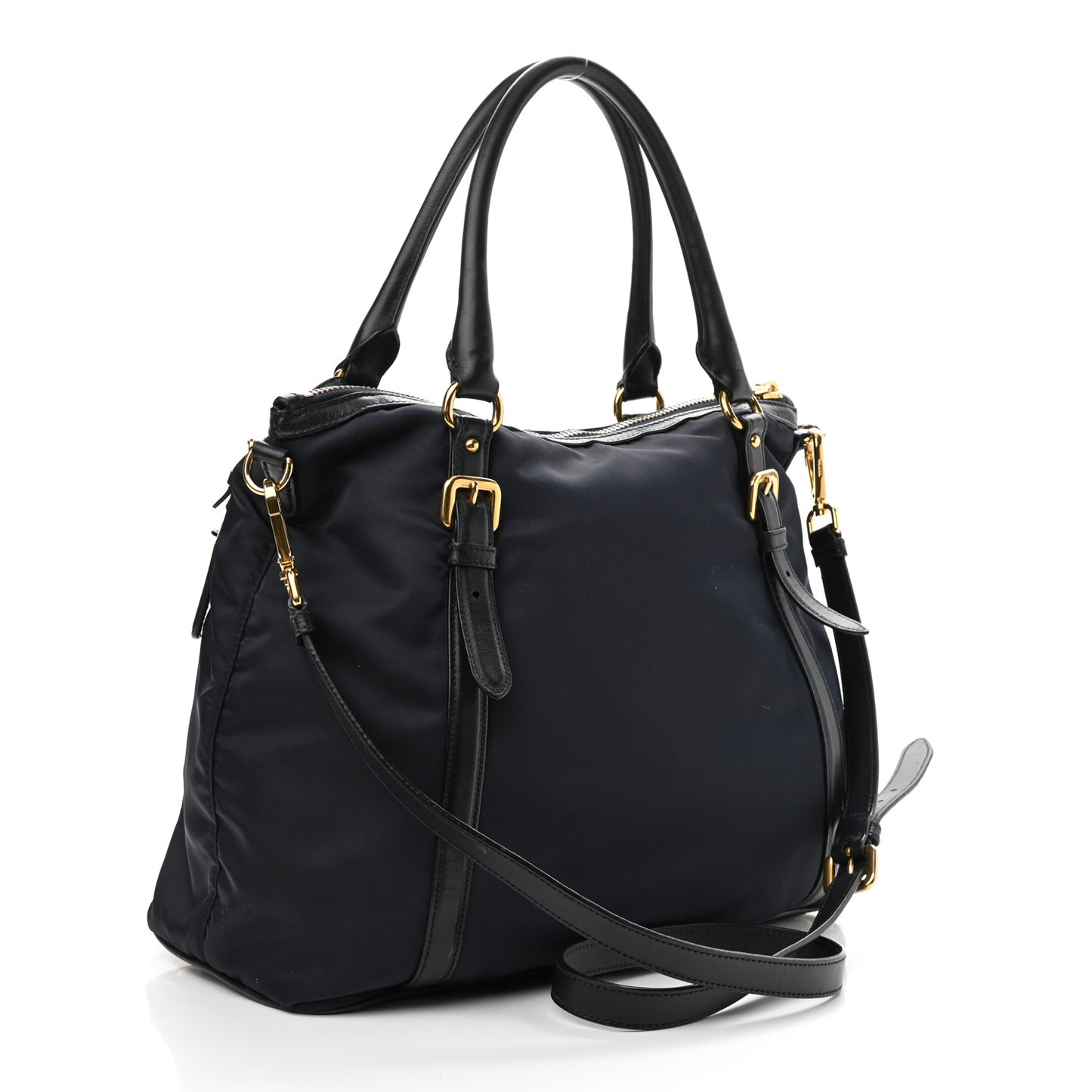 Tessuto Nylon Soft Calf Tote Baltico