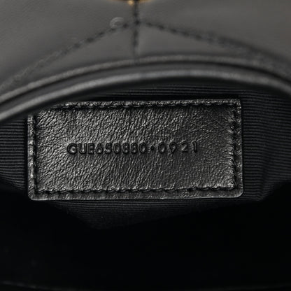 Saint Laurent Lambskin Monogram Loulou Puffer Pouch Clutch Black 8 of 8