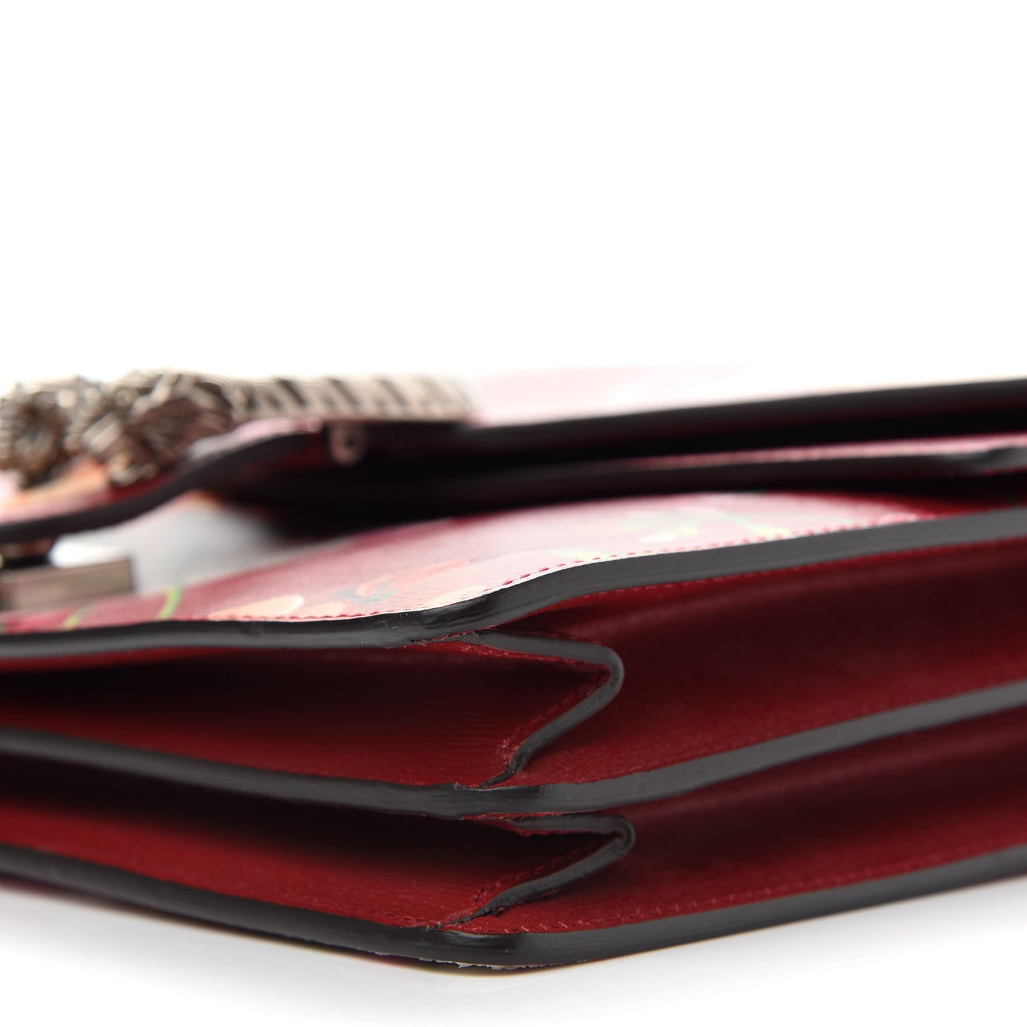 Calfskin Blooms Print Medium Dionysus Shoulder Bag Romantic Cherry Multicolor