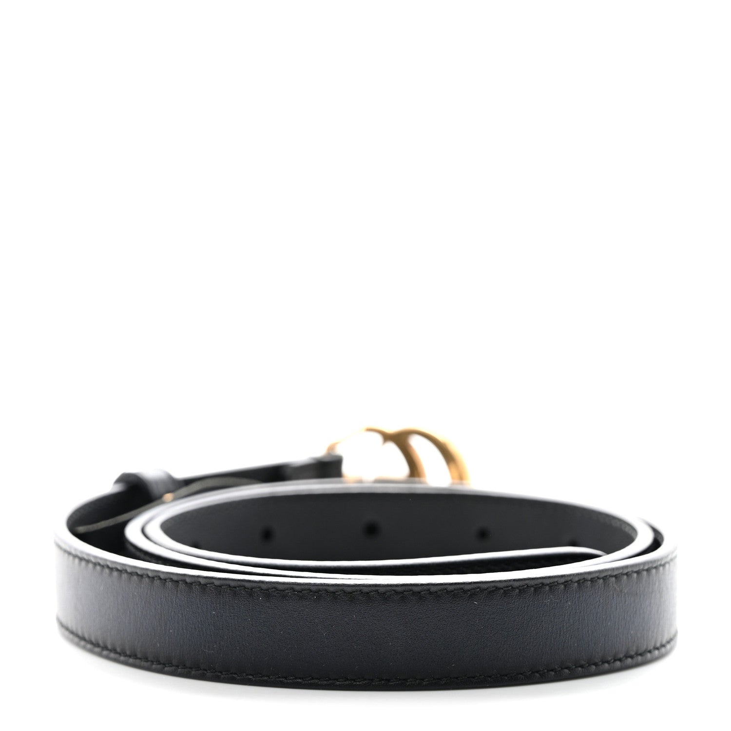 Gucci Calfskin Double G 20mm Belt 80 32 Black 2 of 5