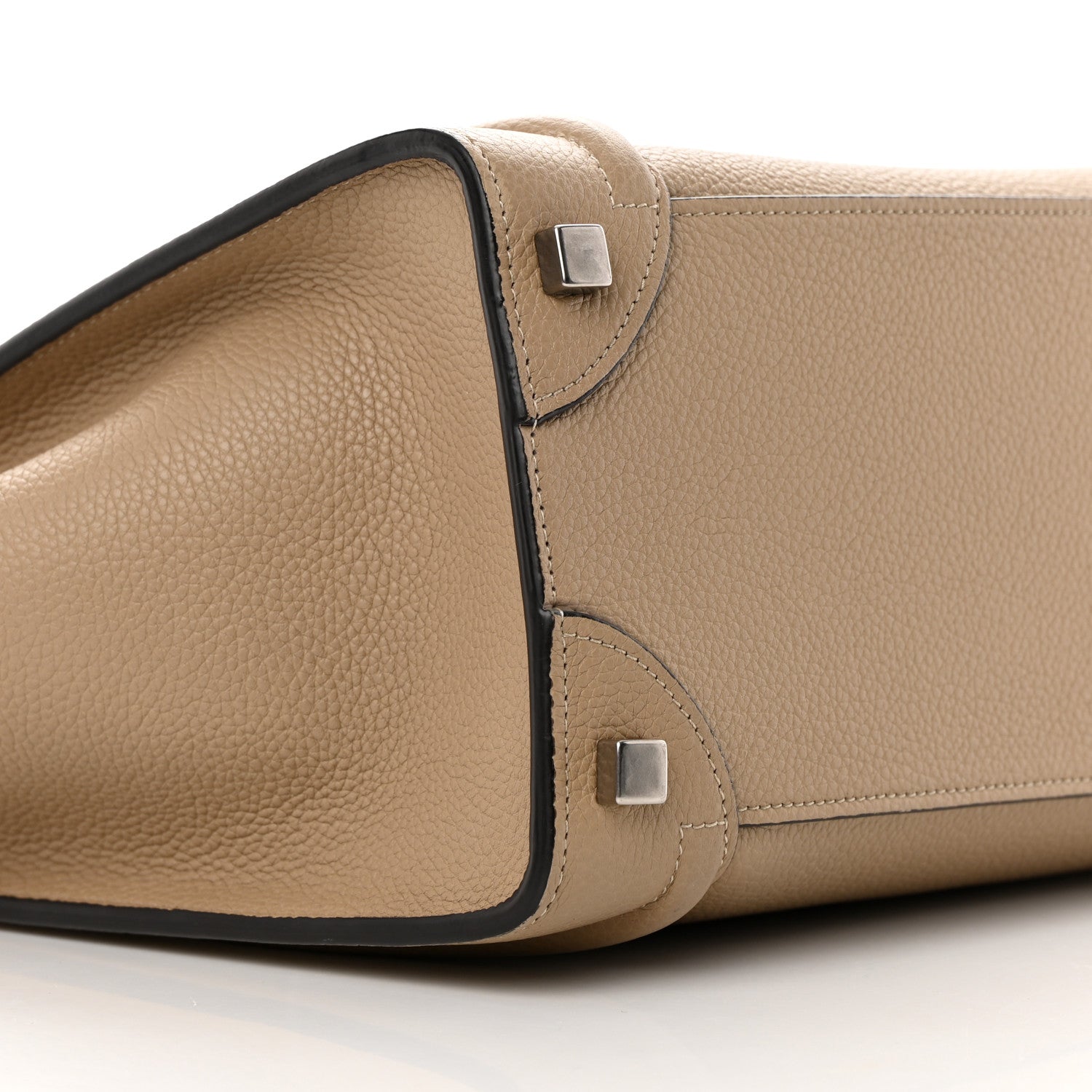 Celine Drummed Calfskin Micro Luggage Dune 9 of 14