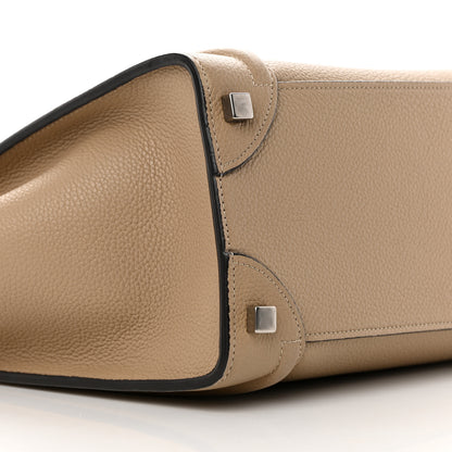 Celine Drummed Calfskin Micro Luggage Dune 9 of 14