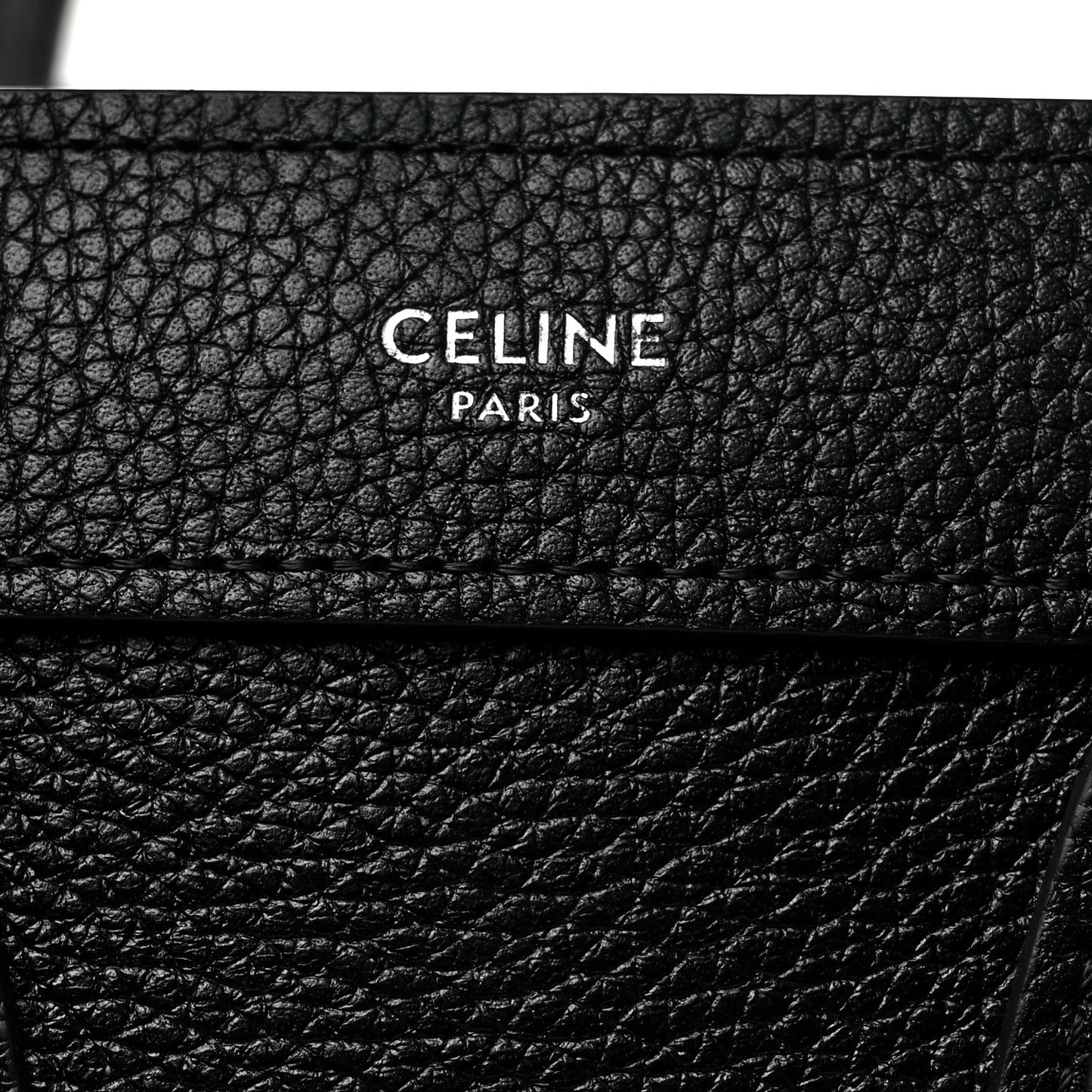 Drummed Calfskin Nano Luggage Black