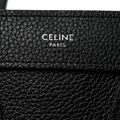 Celine Drummed Calfskin Nano Luggage Black 11 of 19