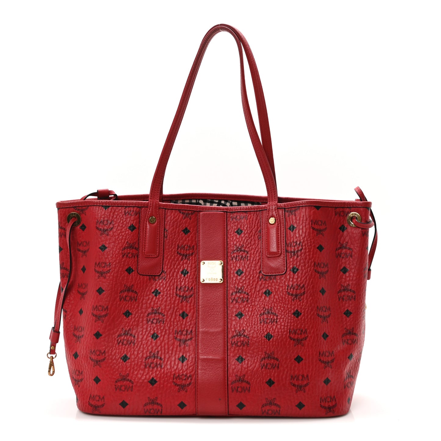 Visetos Medium Liz Reversible Shopper Tote Ruby Red