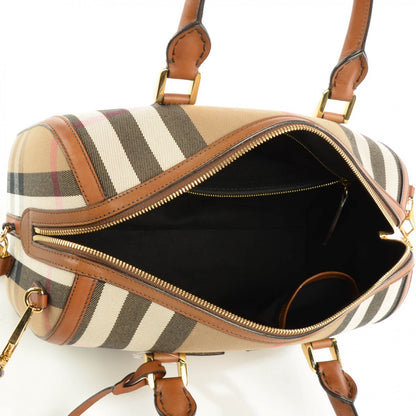 Burberry House Check Medium Alchester Bowling Bag Tan 16 of 20