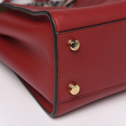 Fendi Vitello Tahiti Burro Bi-Color Medium Peekaboo Iconic Essentially Satchel Fragola Orzo 7 of 10
