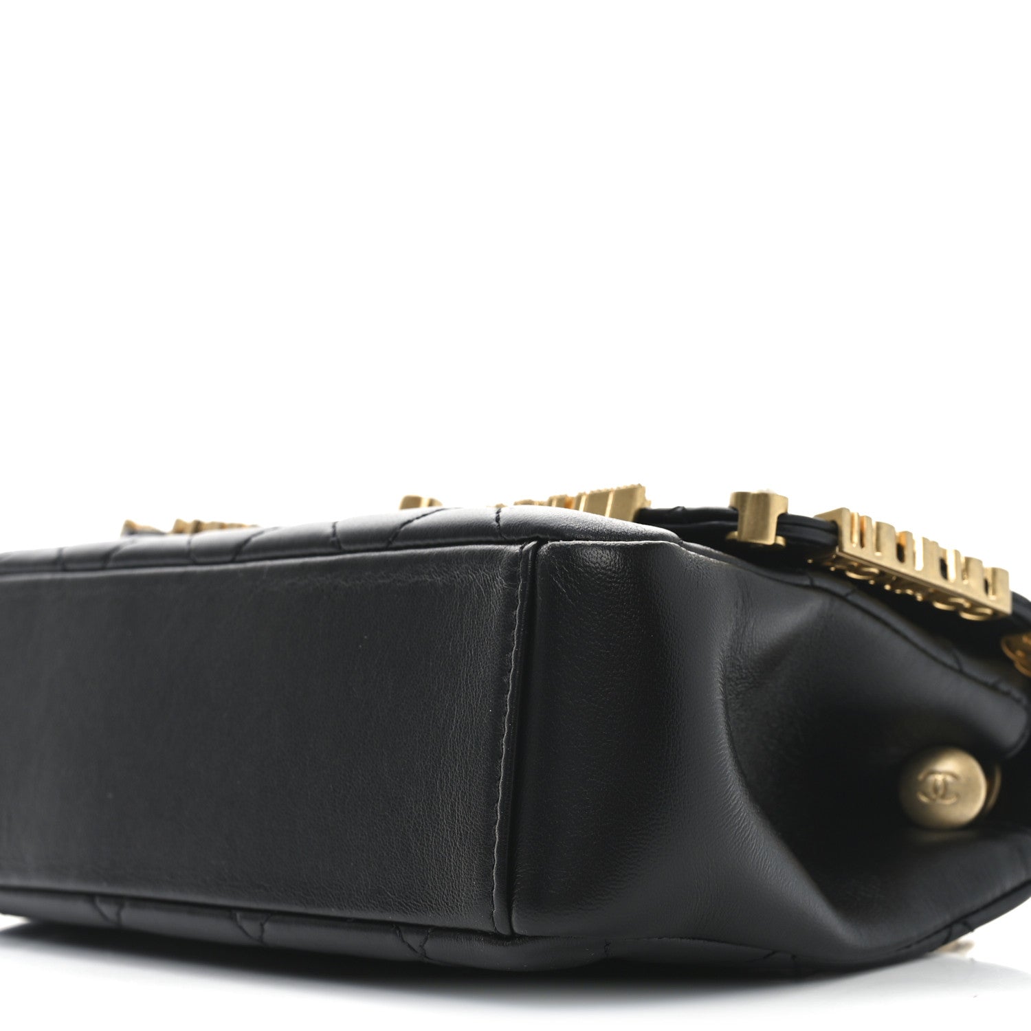 Chanel Lambskin Enamel Strass Quilted Mini Paris Monaco Flap Black 10 of 11