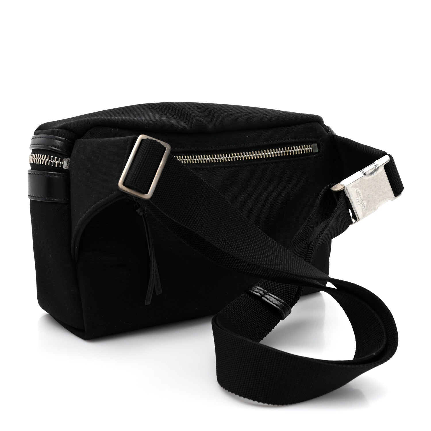Saint Laurent Canvas Calfskin City Belt Bag Black 3 of 10