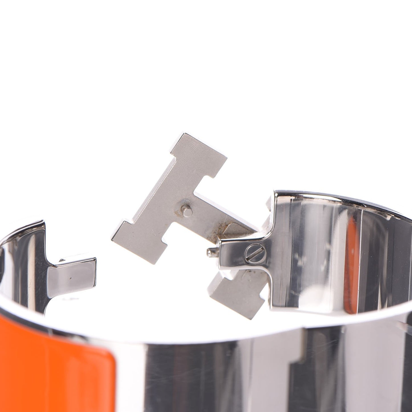 Enamel Wide Clic Clac H Bracelet PM Orange